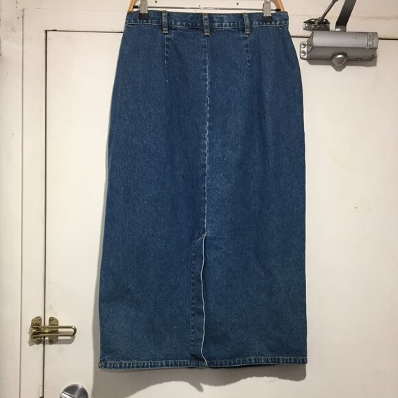 VINTAGE GLORIA VANDERBILT JEAN MAXI SKIRTS SIZE 12 - Picture 5 of 7